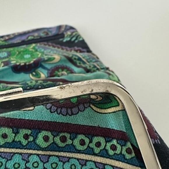 Vera Bradley Blue Rhapsody Taxi Wallet Compact Cotton Wallet For Crafts/Repairs - Picture 9 of 16